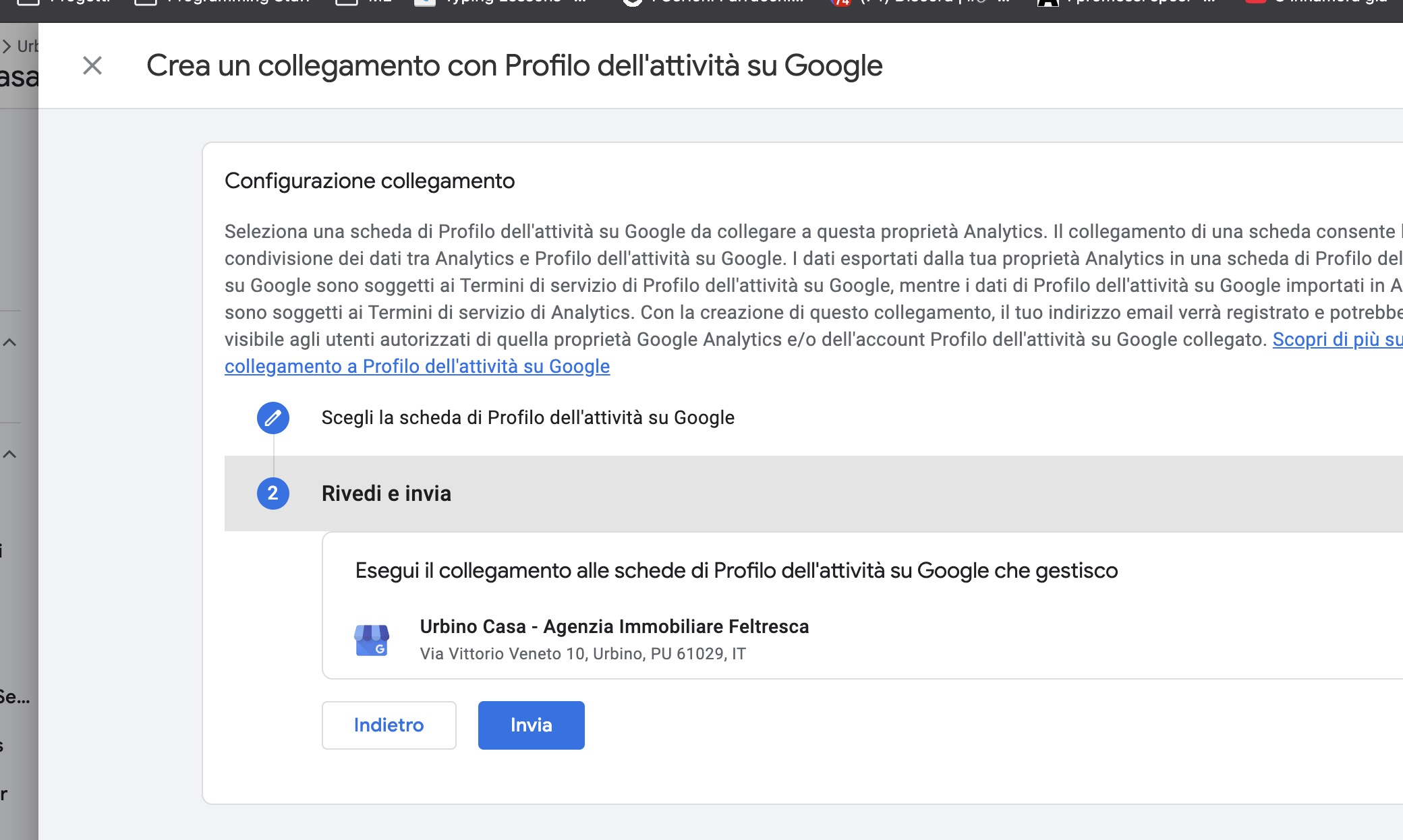 Review and submit the Business Profile link